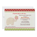 Christmas Elephant  Baby Shower Invitation