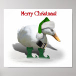 Christmas Elf Duck - Santa's Helper posters