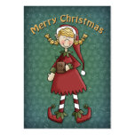 Christmas Elf Girl business cards