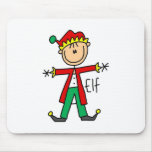 Christmas Elf Stick Figure Mousepad