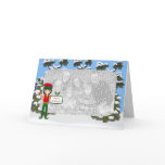 Christmas Elf with Candy Cane Photo Card