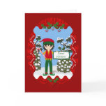 Christmas Elf with Candy Canes Card