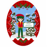 Christmas Elf with Candy Canes Photo Sculpture photo sculptures