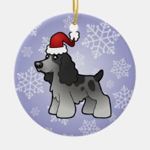Christmas English Cocker Spaniel Ornament