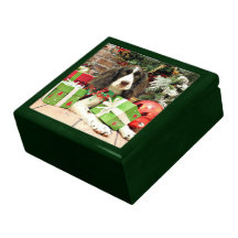 Christmas - English Springer Spaniel - Kinzie Trinket Box
