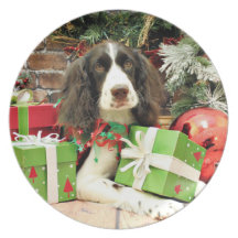 Christmas - English Springer Spaniel - Kinzie Party Plates