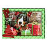 Christmas - Entlebucher Mountain Dog - Sieleman Greeting Card