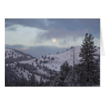 Christmas Eve Moon Greeting Card