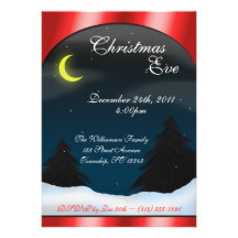 Christmas Eve Night Family Invitations