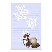 Christmas Ferret Customized Stationery