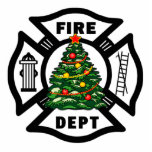 Christmas Firefighter photo sculptures