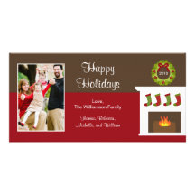 Christmas Fireplace Photo Card 2010