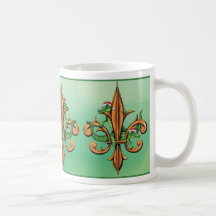 Christmas Fleur-de-lis with Alligators Mugs