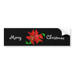 Christmas Flower Bumper Sticker - Customisable bumper stickers
