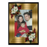 Christmas flowers Frame card with photo
