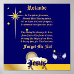 Christmas Forget Me Not Poem-Customize Poster