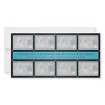 Christmas Frame Collage Baby Blue Black photo cards