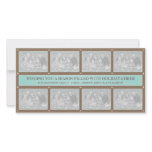 Christmas Frame Collage Baby Blue Brown photo cards