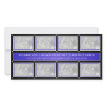Christmas Frame Collage Blue Black photo cards