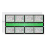 Christmas Frame Collage Green Black photo cards
