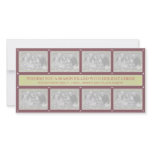 Christmas Frame Collage Green Burgundy photo cards