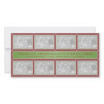 Christmas Frame Collage Green Red photo cards