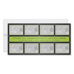 Christmas Frame Collage Lime Green Black photo cards