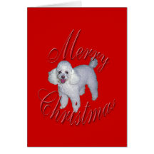 Christmas French Poodle Cards