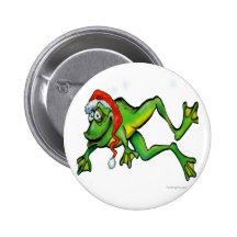 Christmas Frog Pin