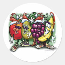 Christmas Fruit Stickers