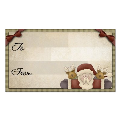 Christmas Gift Card  Tag Business Card Template by forbes1954