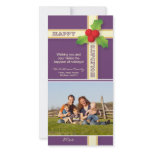 Christmas Gift Family Holiday Photocard (purple)
