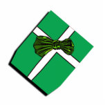 Christmas gift ornaments green ribbons bows photo sculptures