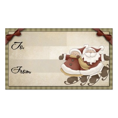Christmas Gift Tag Business Card by forbes1954
