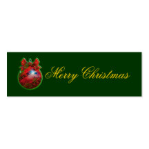 Christmas gift tag: tree decoration business card