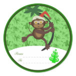 Christmas Gifts Tags: Monkey stickers