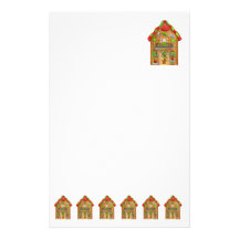 Christmas Gingerbread House Stationery