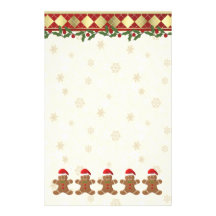 Christmas Gingerbread santa cookies Stationery