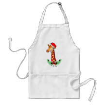Christmas Giraffe Aprons
