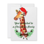 Christmas Giraffe invitations