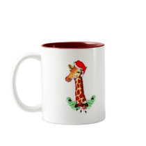 Christmas Giraffe Coffee Mug