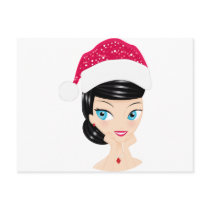 Christmas Girl postcards
