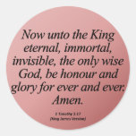 Christmas Glory to God Forever 1 Timothy 1-15 Sticker