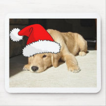 Christmas Golden Retriever Mouse Pad