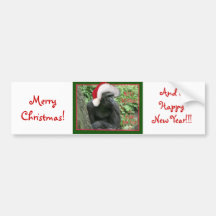 Christmas Gorilla Bumper Stickers