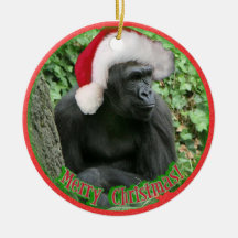 Christmas Gorilla Christmas Tree Ornaments