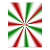 CHRISTMAS GREEN AND RED STRIPES+gifts Postcard