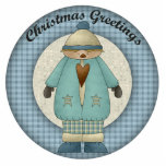 Christmas Greeting Boy Ornament Photo Cutout