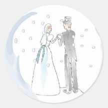 Christmas Greeting Card Envelope Seals Round Stickers