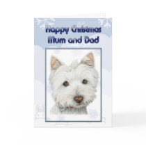 christmas greeting card to mum and dad with cute w